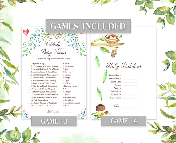 14 Baby Shower Games Bundle Gender Neutral Bulk Buy Boy Etsy