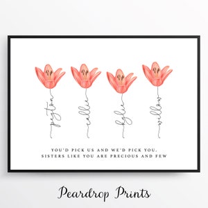 Personalised Sister Print | Sister Gift | Sister Quote | Birthday Gift for Sister | Sister Birthday Gift | Sister Thank You Gift