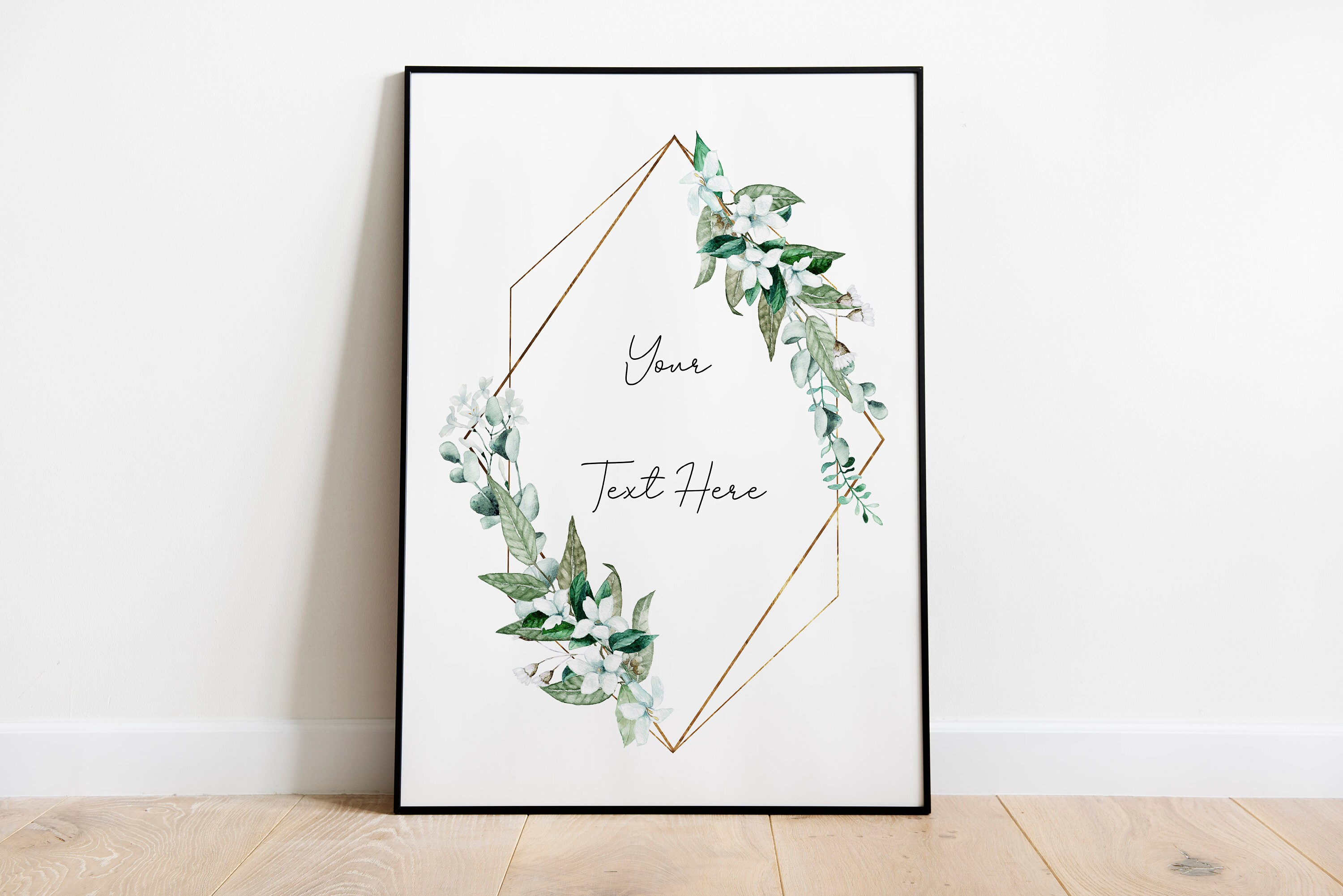 Custom Text Poster Print 6 Fonts Your Text Here Etsy