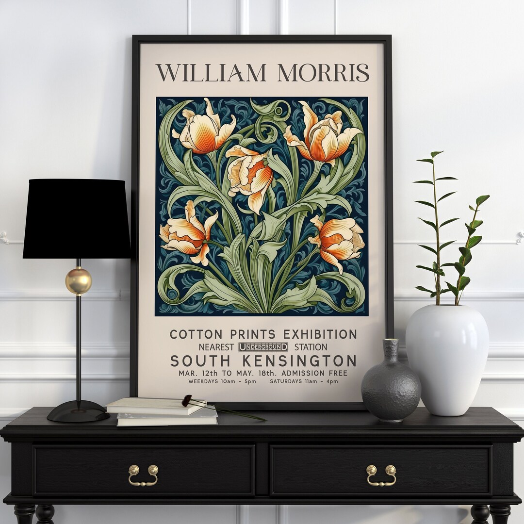 william morris print ties