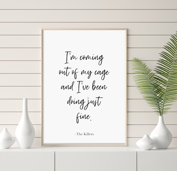 Mr Brightside Wall Print The Killers Wall Art I M Etsy