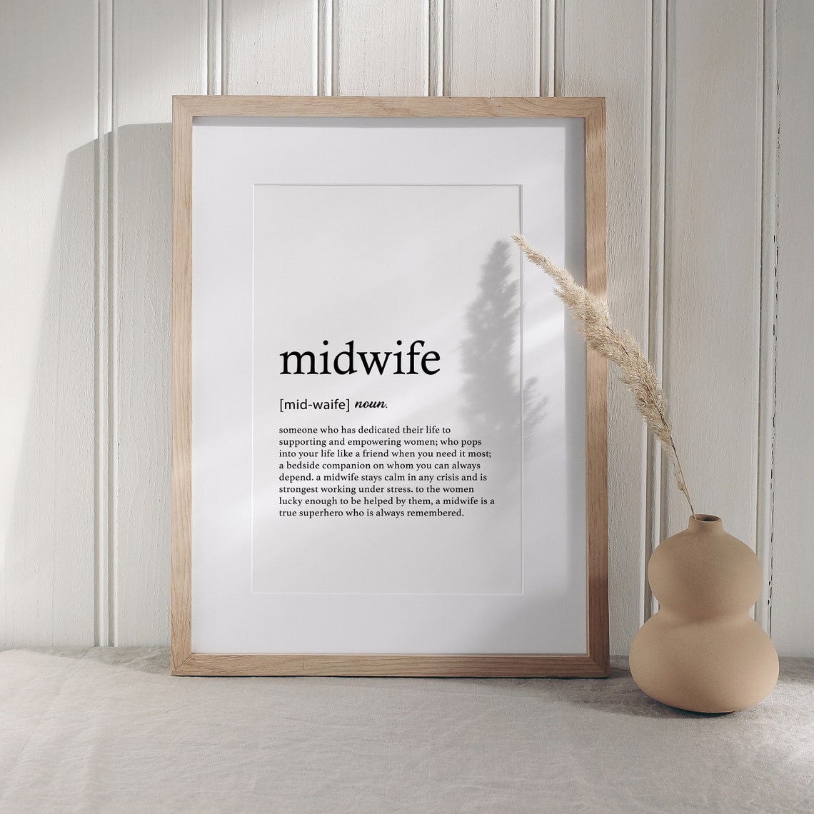 Midwife Definition Print Midwife Gift Midwife Thank You Etsy
