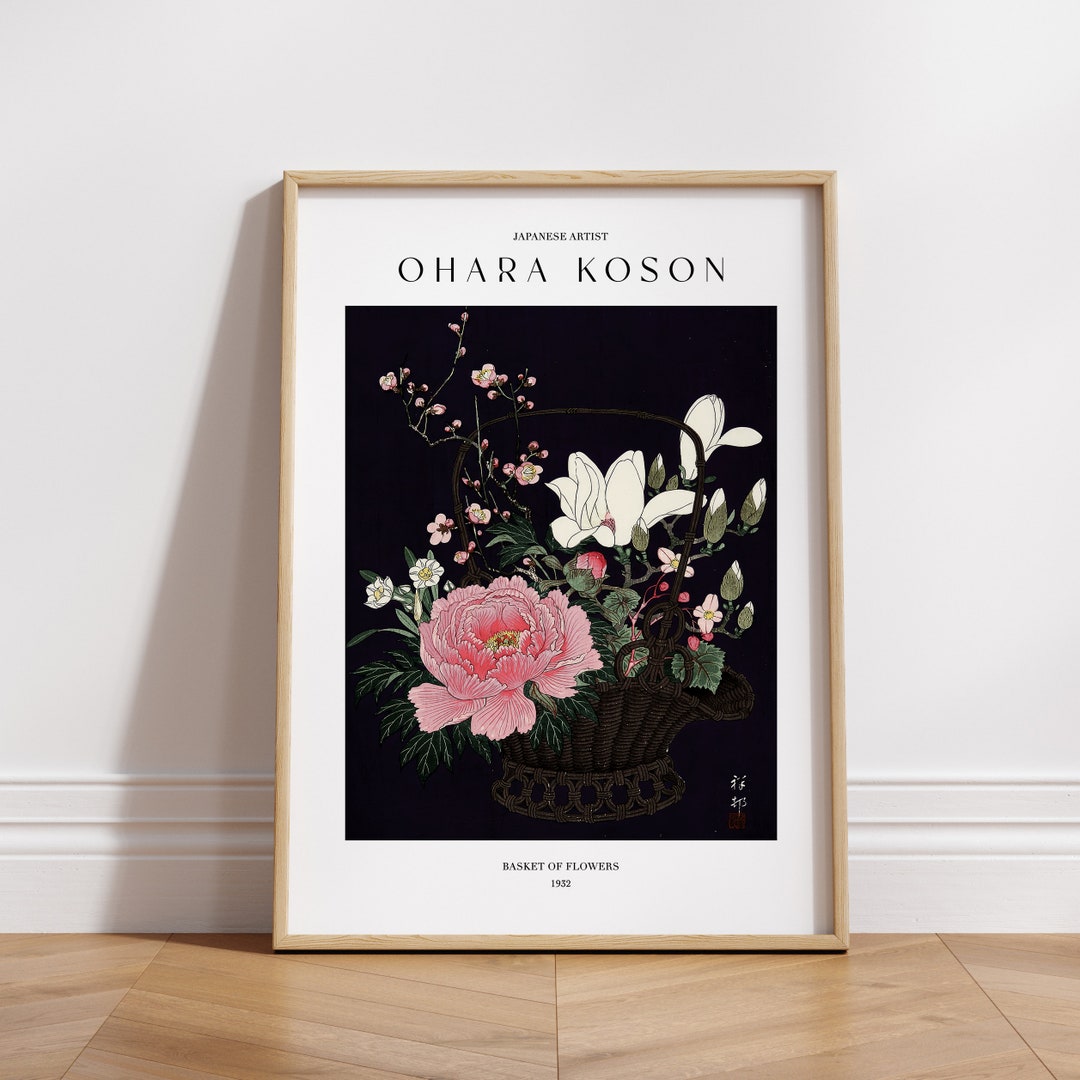 Japanese Flower Print, Japanese Wall Art, Ohara Koson, Japanese Decor ...