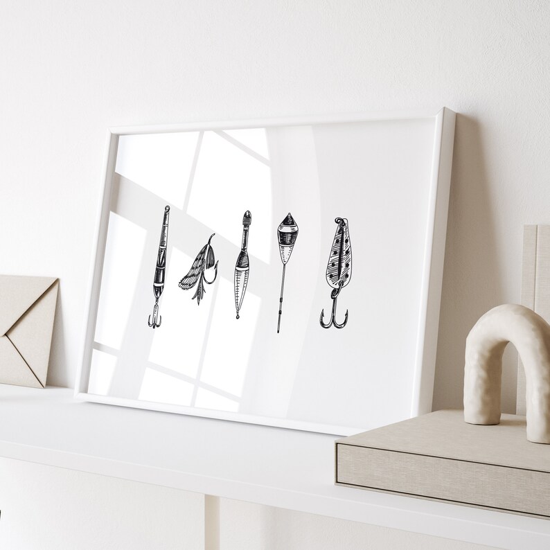 Fishing Gift Fishing Man Gift Fishing Print Fishing Etsy