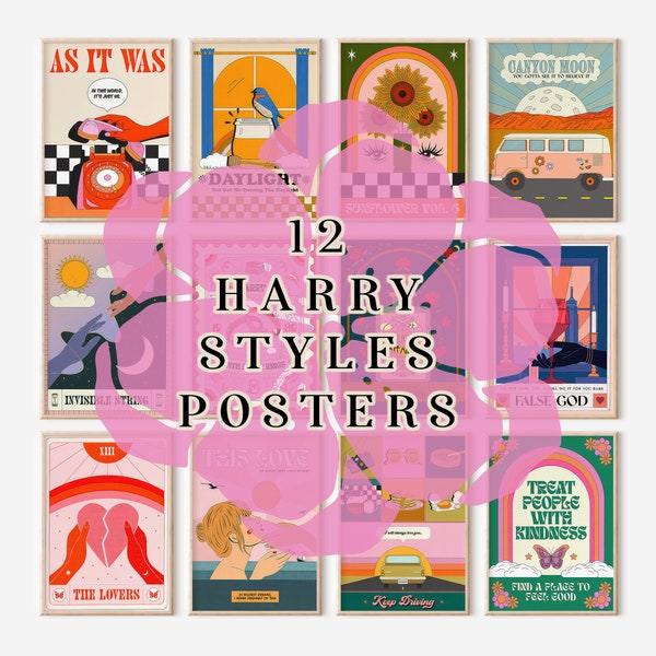 Harry Styles Poster, Harry Styles Wall Art, Harry Styles Merch, Harry Styles Poster Vintage, Harry Styles Gifts for Women Harry Styles Decor