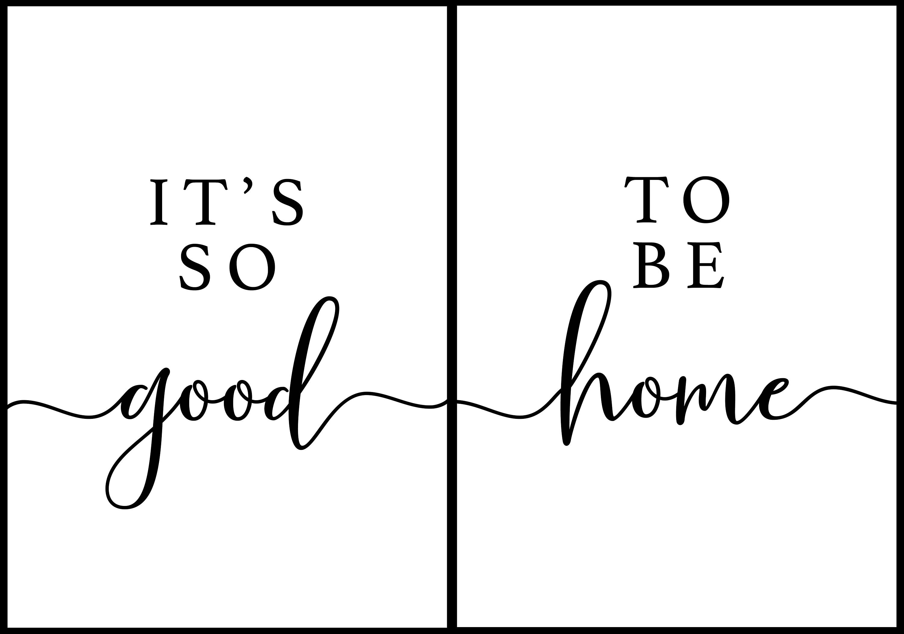 It's so Good to Be Home Set of 2 Wall Art Home Etsy