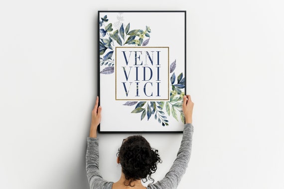 veni vidi vici quote | Art Print