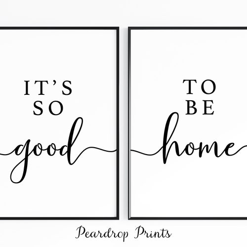 It's so Good to Be Home Set of 2 Wall Art Home Etsy