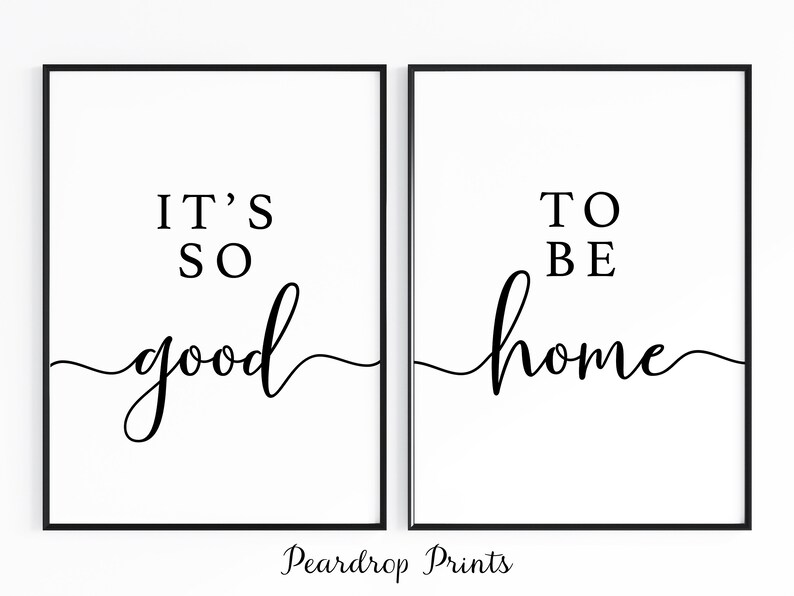 It's so Good to Be Home Set of 2 Wall Art Home Etsy UK