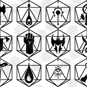 D20 D&D Class Symbol Decal