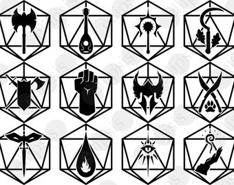 D20 D&D Class Symbol Decal