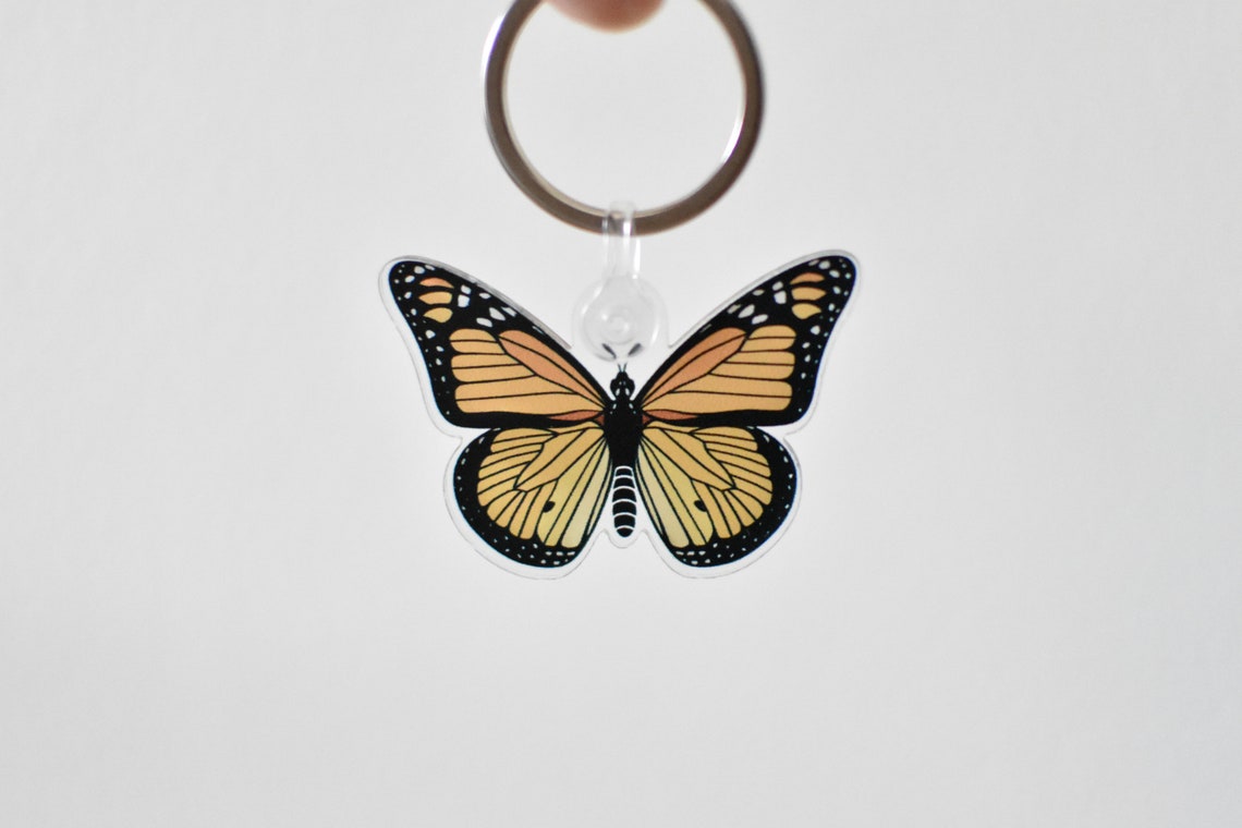 Monarch Butterfly Keychain Butterfly Gift Insect Keychain Etsy