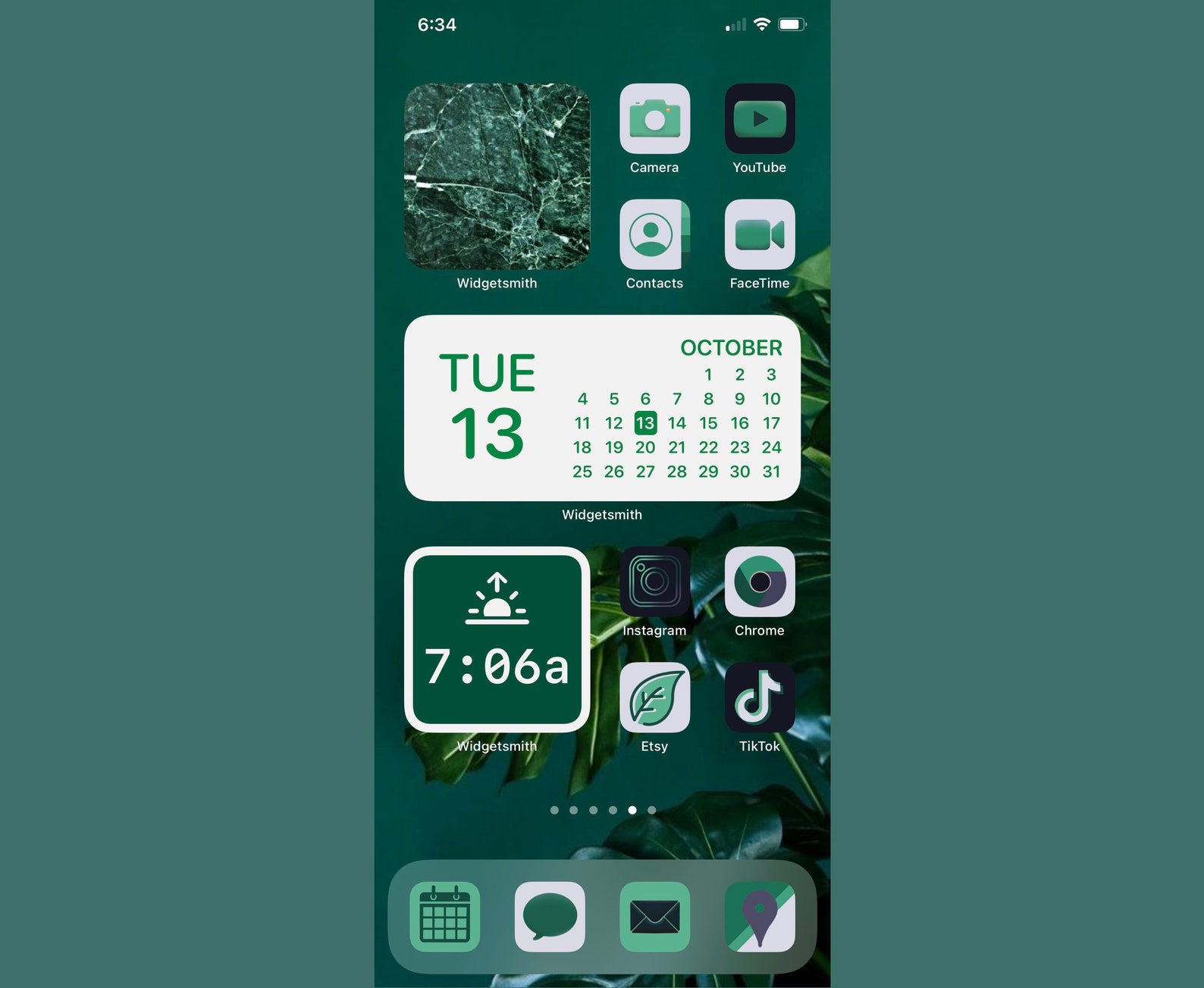 Green Aesthetic App Covers for Ios 14 Set of 32 Dark Green Etsy