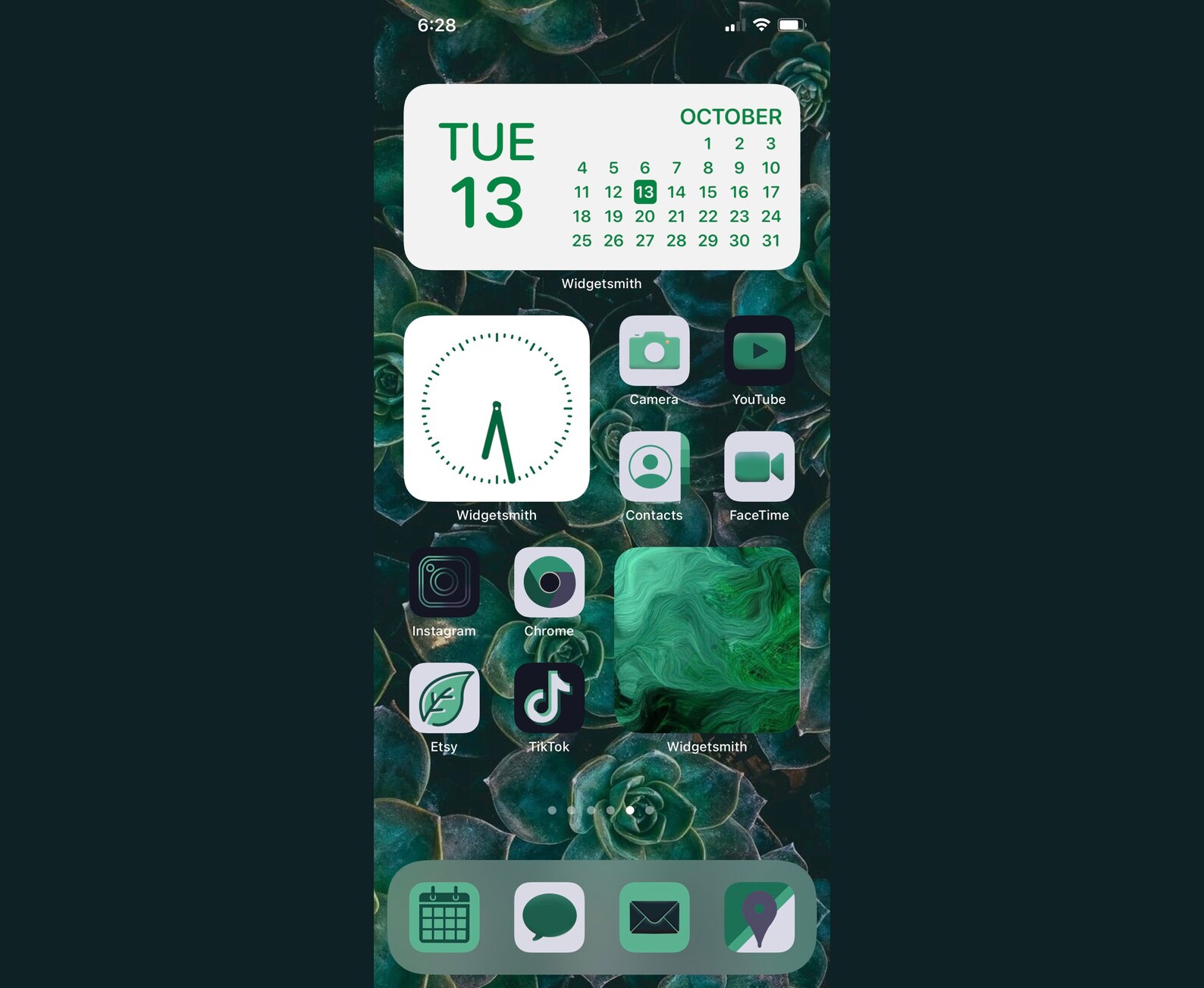 Green Aesthetic App Covers for Ios 14 Set of 32 Dark Green Etsy