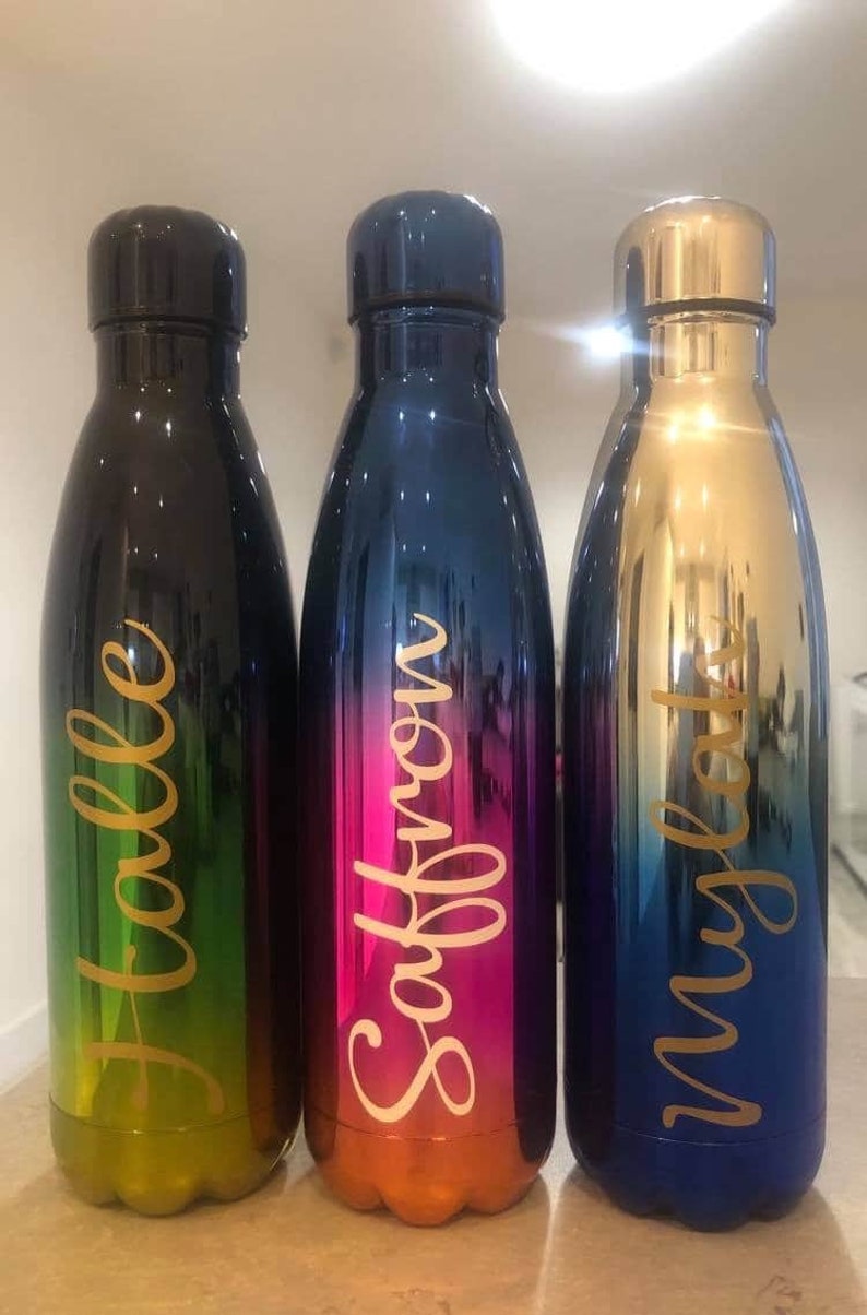Personalised Water Bottle Tumbler Vacuum Stainless Steel Flask Etsy UK