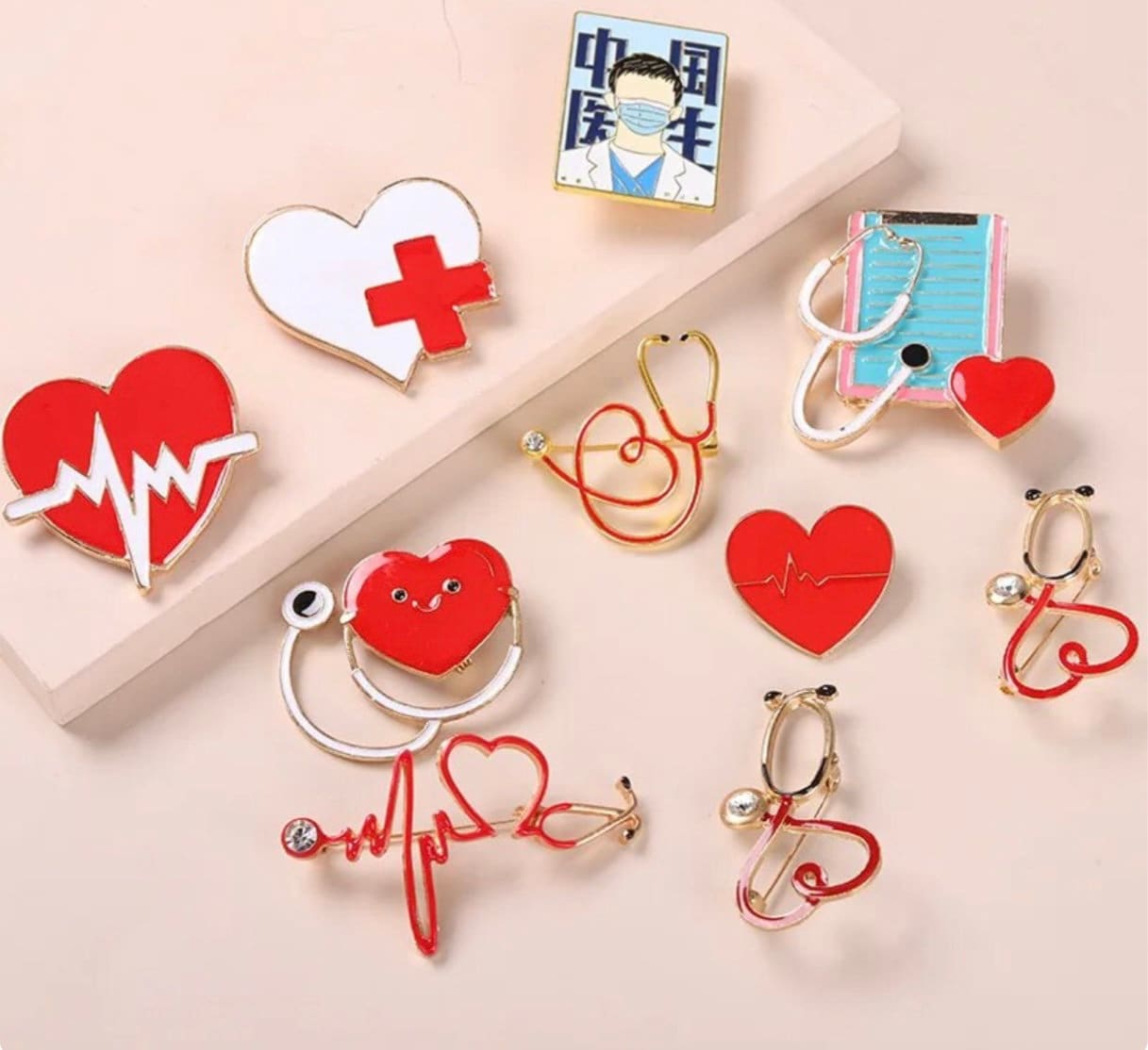 Brooch/pins/badge Health Professionals in Several Colors, Nurse, Nurse ...