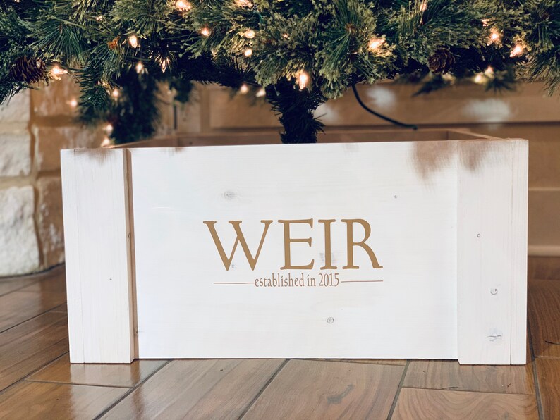 Collapsible Christmas Tree Decor Box Wood Holiday Decorations Etsy