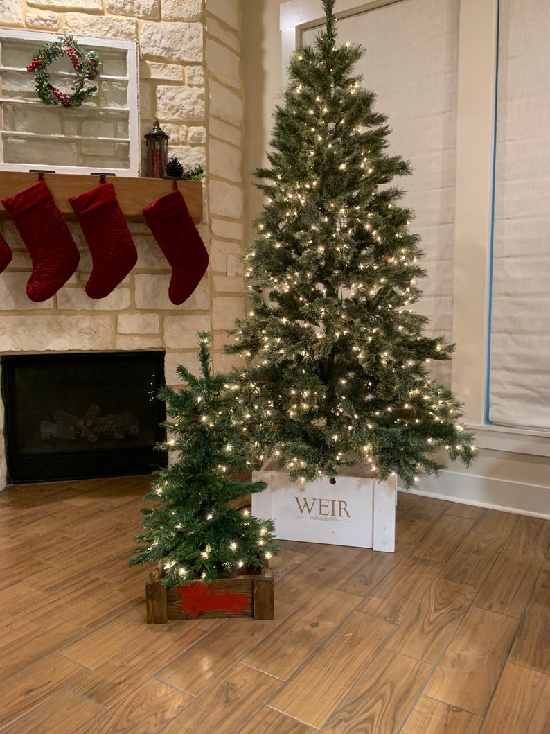 Collapsible Christmas Tree Decor Box Wood Holiday Decorations Etsy