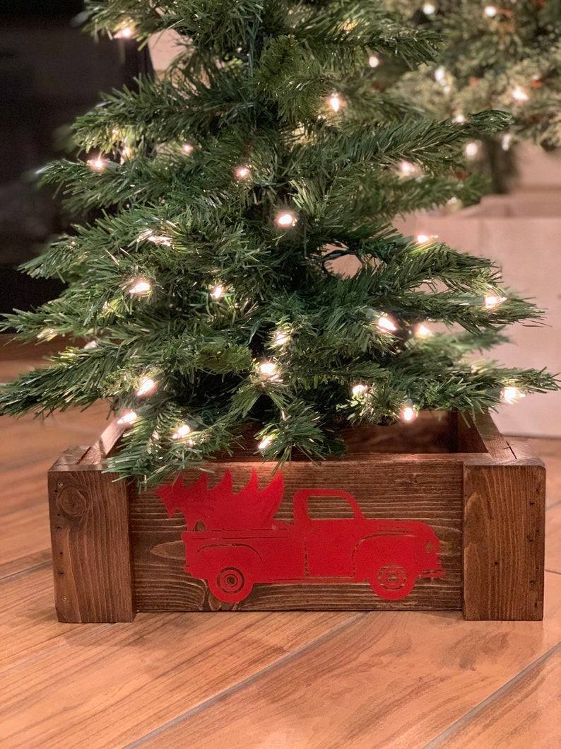 Collapsible Christmas Tree Decor Box Wood Holiday Decorations Etsy