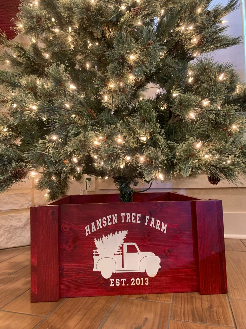 Collapsible Christmas Tree Decor Box Wood Holiday Decorations Etsy