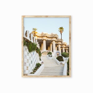 Barcelona print, Barcelona photography  Park Guell Antoni Gaudi Print Wall Art DOWNLOADABLE Prints Barcelona City Photography Prints