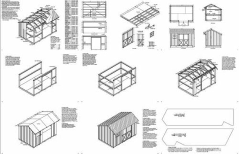 8' X 12' Saltbox Style Garden Storage Shed Project Etsy