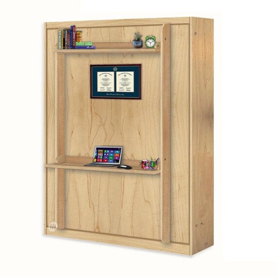 Murphy Queen Wall Bed With Desk Combo Plans Design 3qvwb Etsy
