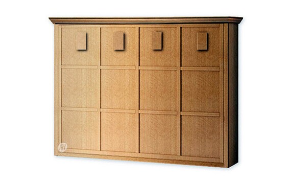Murphy Mission Queen Horizontal Wall Bed Plans Design 1qhwb Etsy