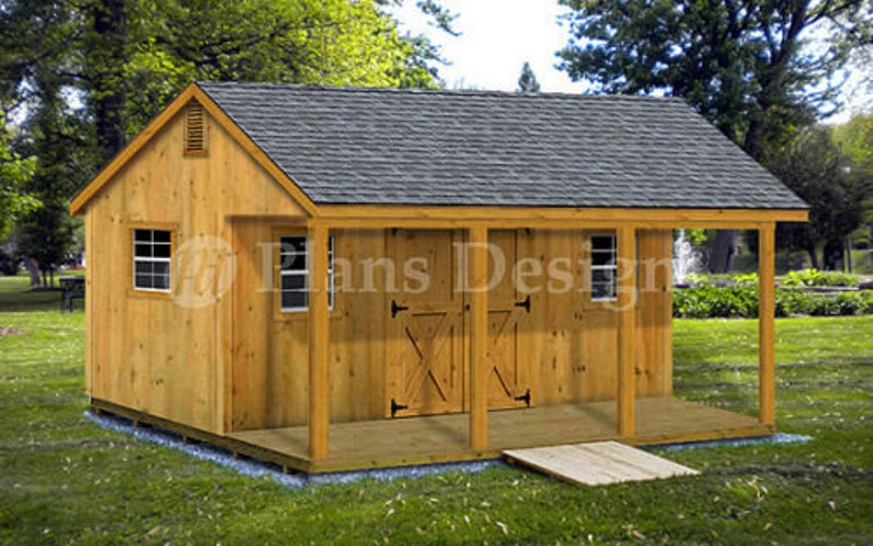 14' x 20' storage shed home office cabin or cottage etsy