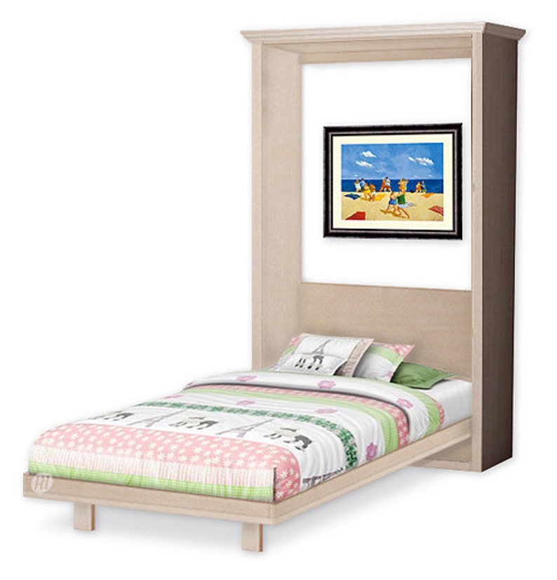 Murphy Mission Twin Vertical Wall Bed Plans Design 1TVWB Etsy