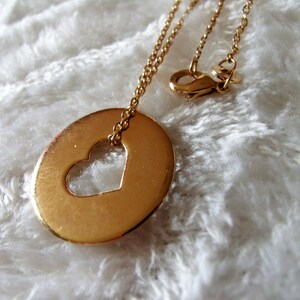 Gold plated heart necklace for women Valentine&#39;s Day gift