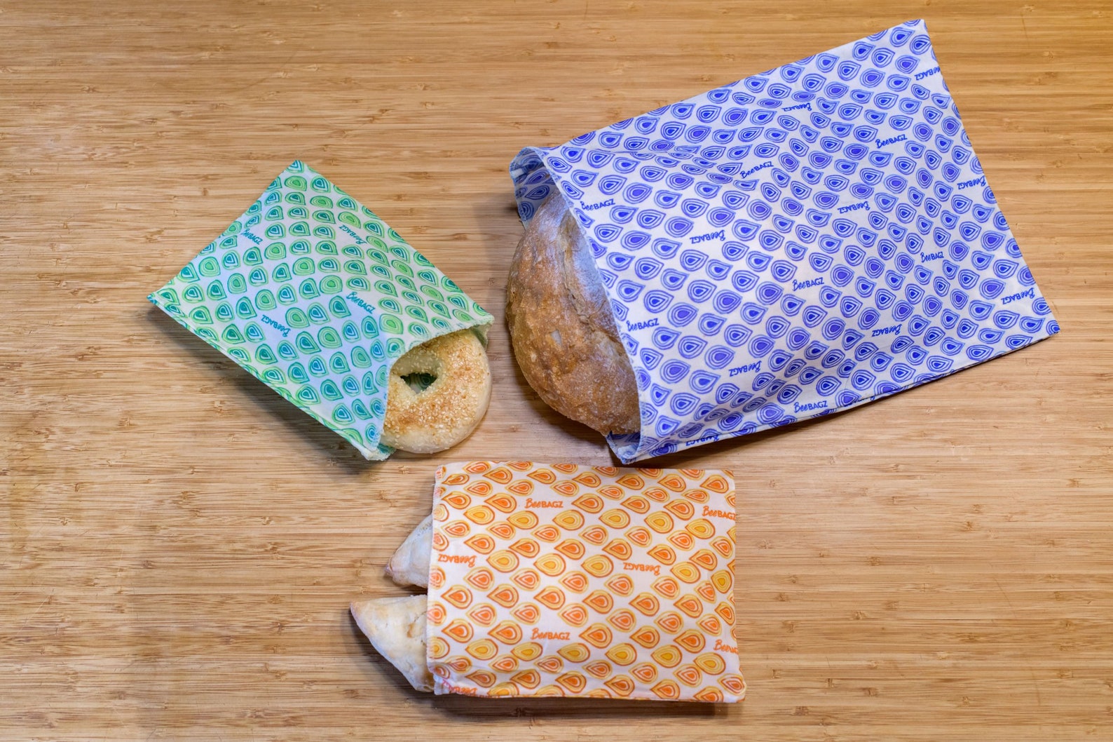 Reusable Beeswax Wrap Food Bags BeeBAGZ Set of 3 2 Small / Etsy