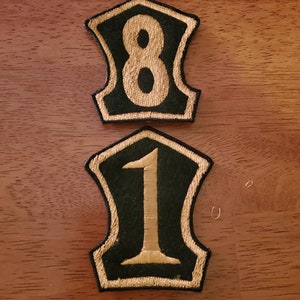 Any Number Fire Fighter Inspired Cosplay Patches