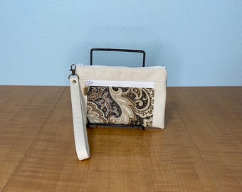 Calico Paisley Tan Devon Wristlet Christmas Birthday Mother Graduation Teacher