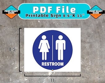 Printable Gender Bathroom Sign - Etsy
