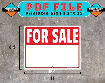 Yard Sale Sign Pdf Digital Download 8 5x11 Inches Pdf Format Etsy