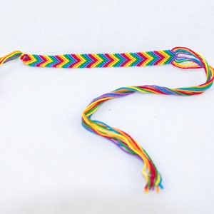 Rainbow Chevron Pride Friendship Bracelet