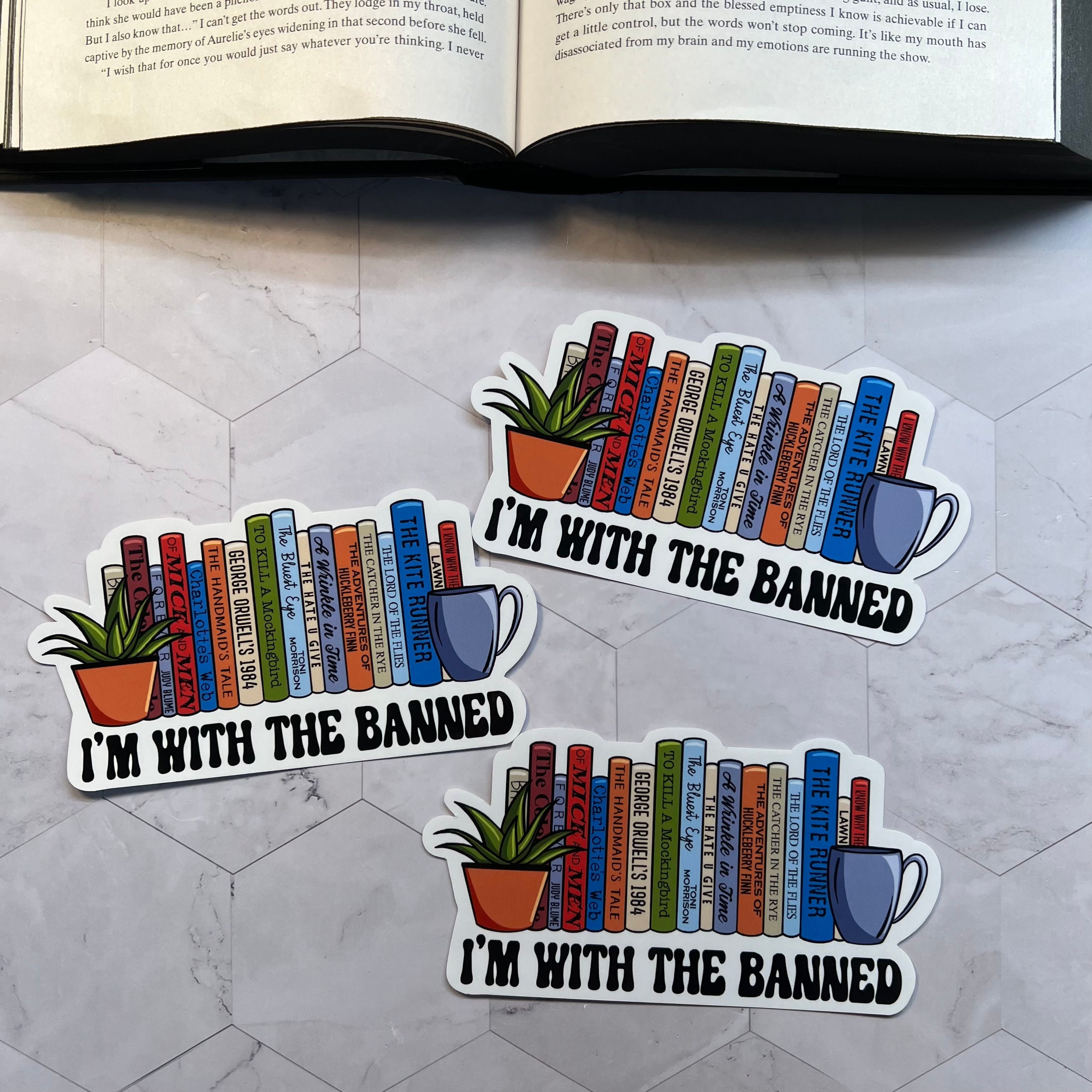 I’m With the Banned Waterproof Vinyl Sticker - 2 Sizes - Etsy