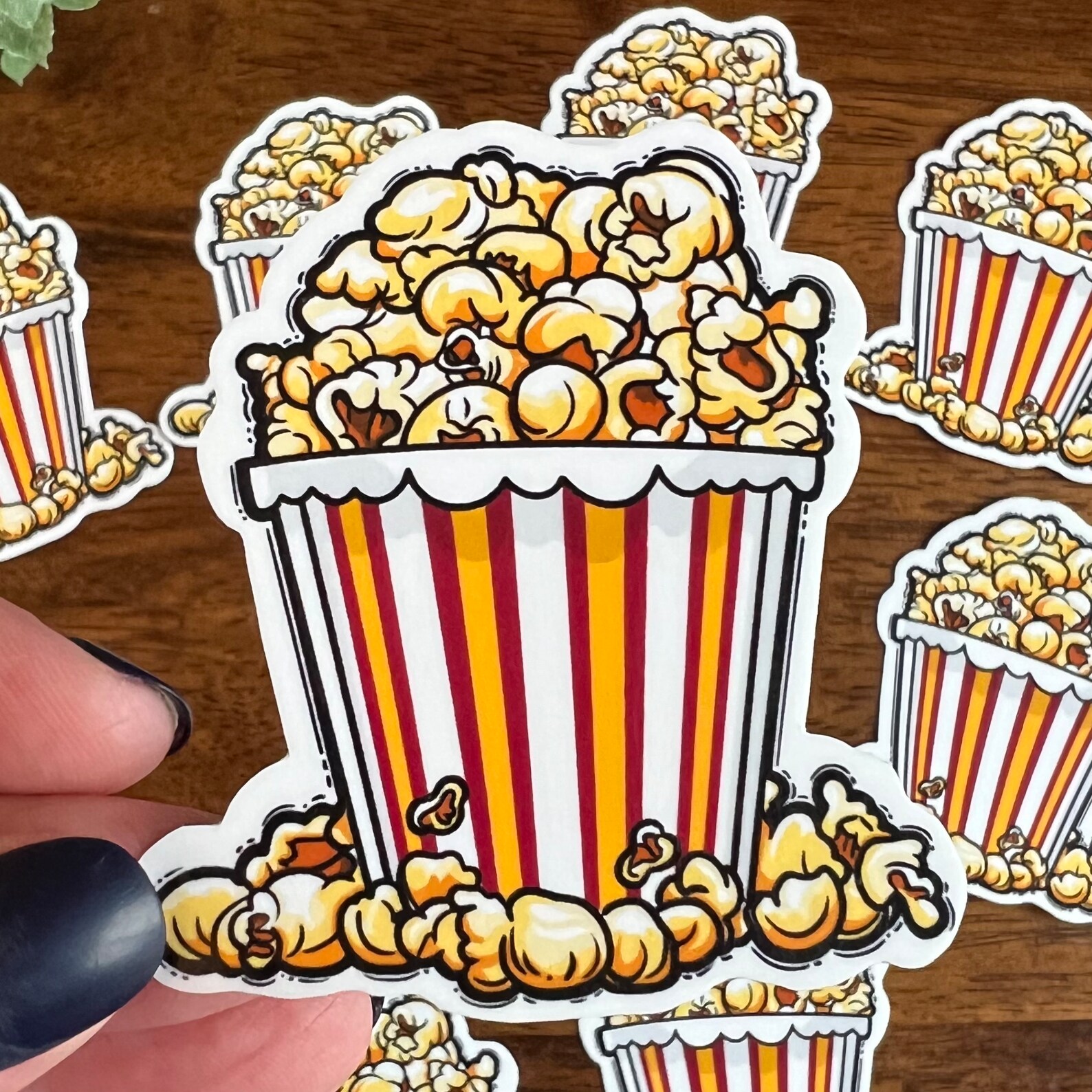 Popcorn Word Sticker Popcorn Waterproof Vinyl Sticker 2.50