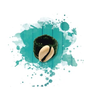 Green Seashell Ring