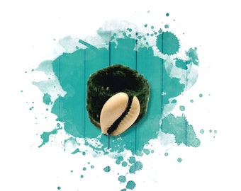 Anello conchiglia verde