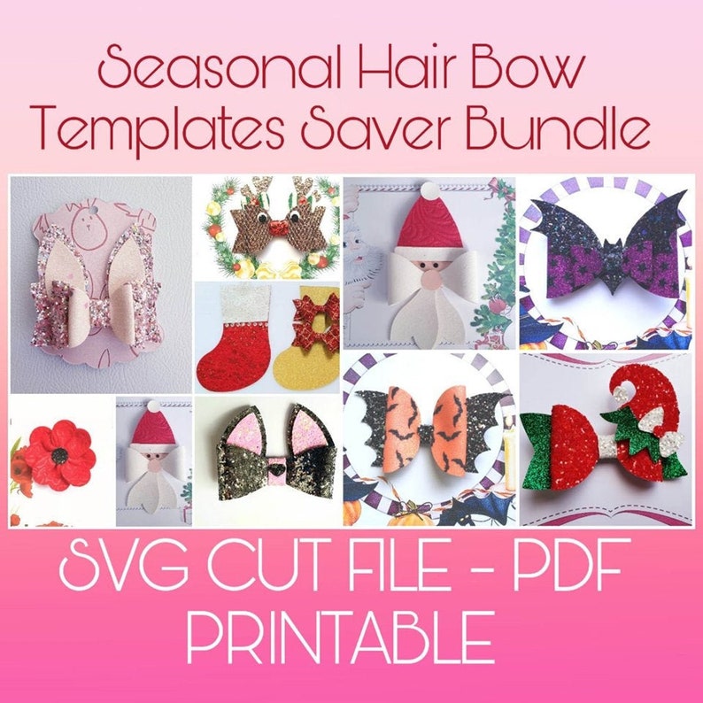 Download Christmas Santa Stocking Easter Bunny Poppy Seasonal Hair Bow Templates Svg Pdf Halloween Bat Cat Elf Reindeer Clip Art Art Collectibles Delage Com Br