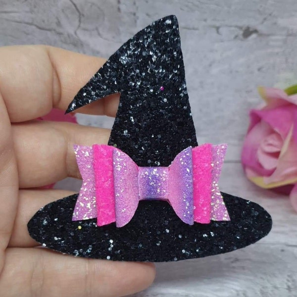 Witch Hat Hair Bow Template Halloween svg pdf dxf jpg