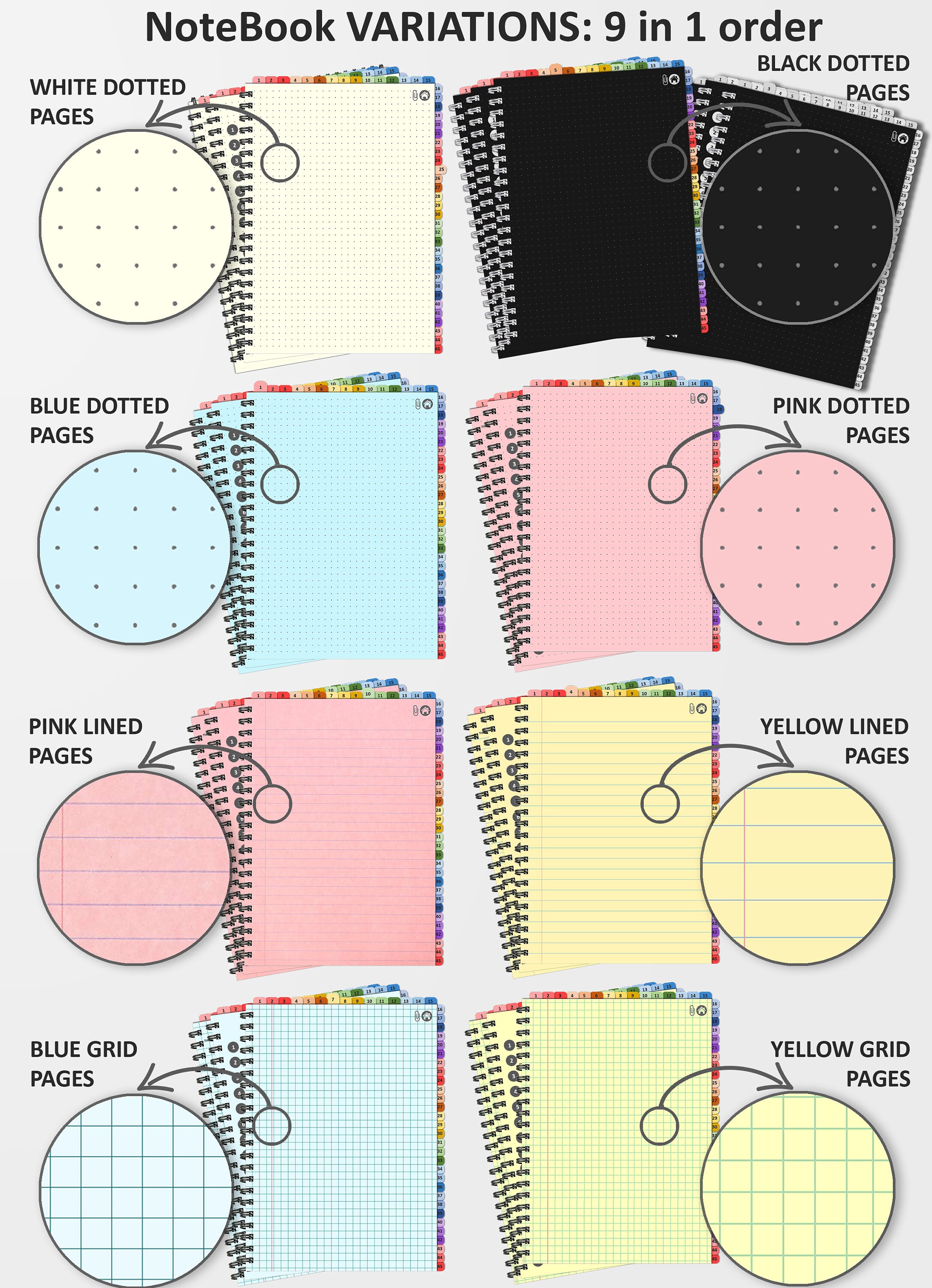 Digital Notebook Student Notebook Classic Notebook Digital Etsy