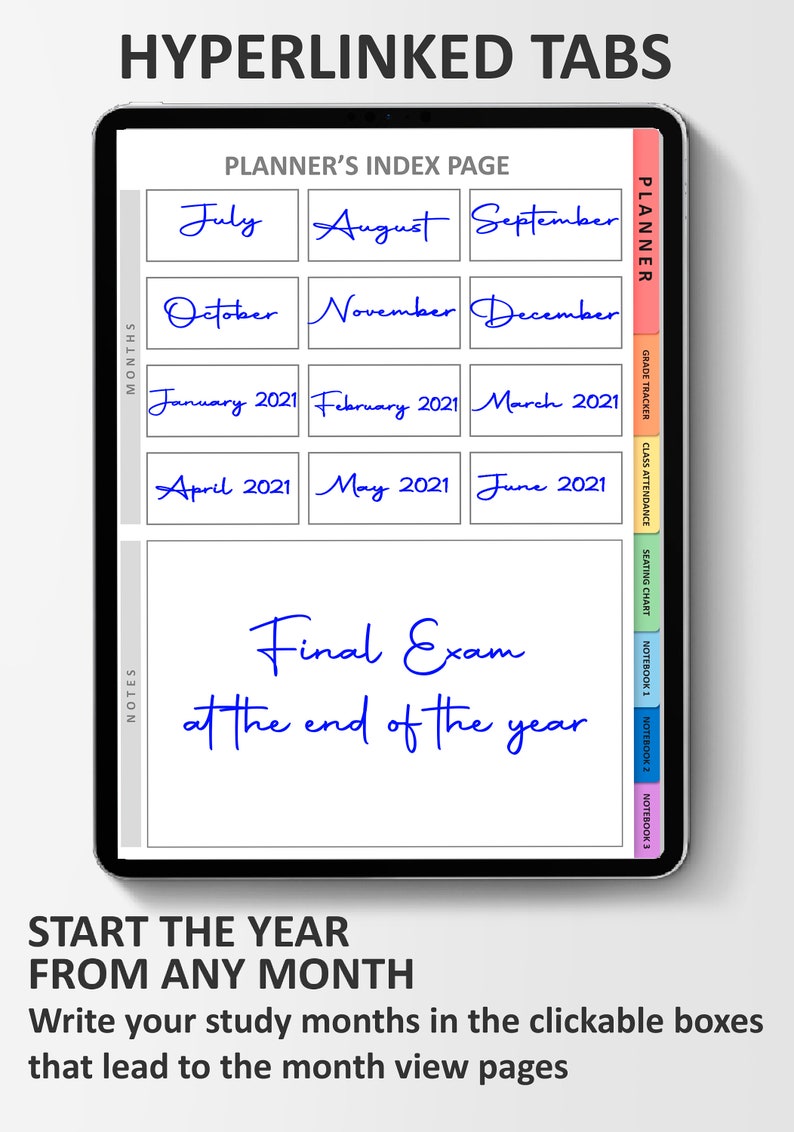 Digital Teacher Planner for Goodnotes Notability Undated Etsy