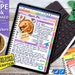 Digital Recipe Book for Goodnotes Notability, iPad Cook Template, Digital Food Journal, Hyperlinked tabs 