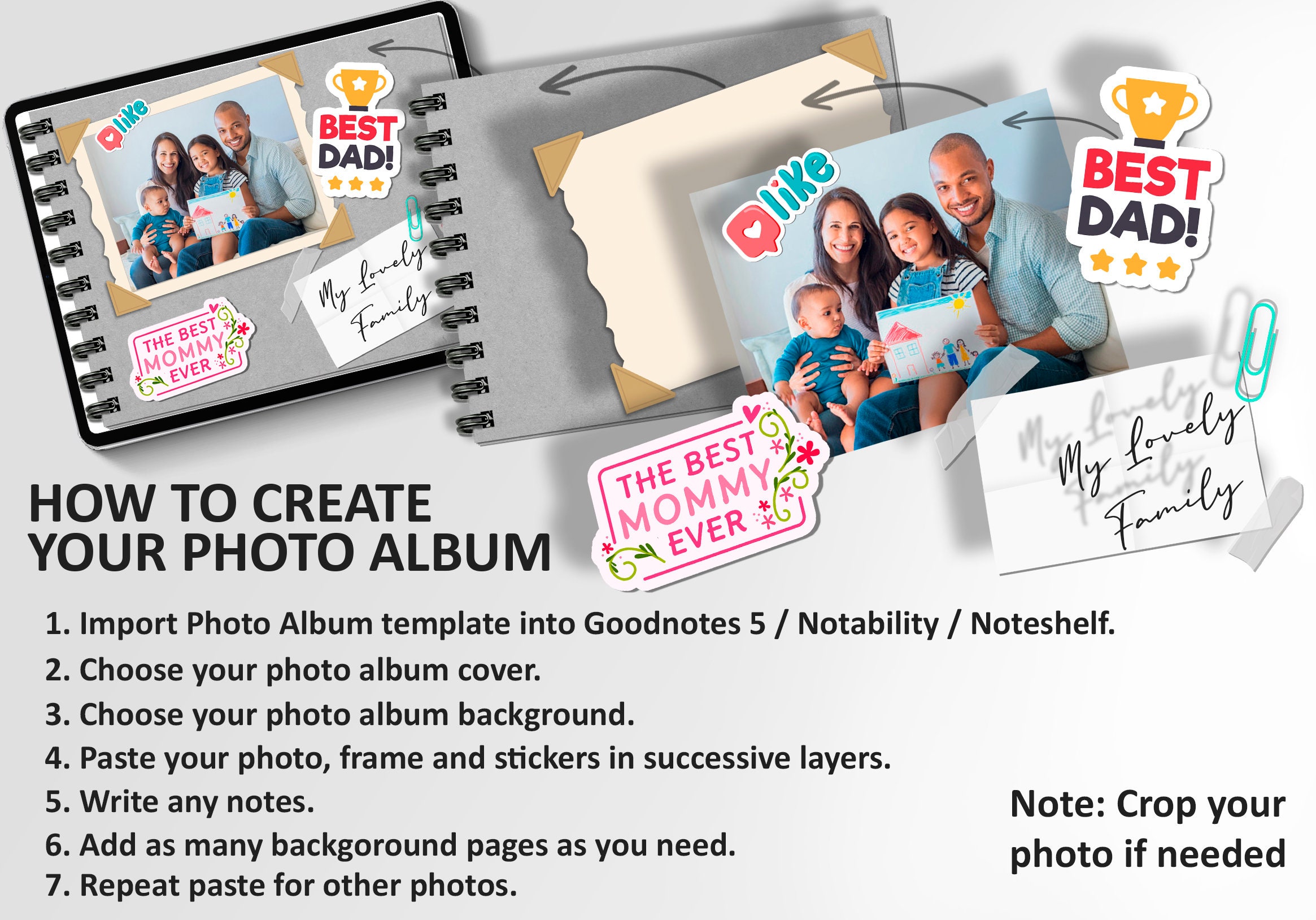 Digital Photo Album for Goodnotes Notability iPad Android Etsy