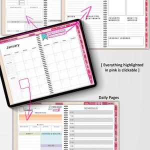 Digital Planner Undated Ipad Goodnote Template Hyperlinked - Etsy