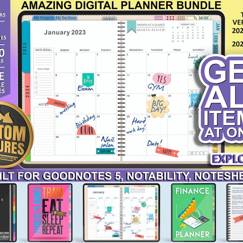 Digital Teacher Planner for Goodnotes Notability Undated Etsy