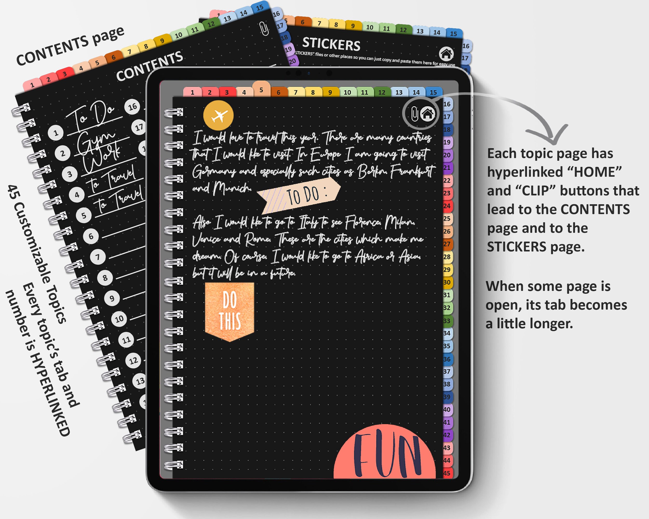 Digital Notebook Student Notebook Classic Notebook Digital Etsy